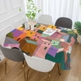 thumbnail image 2 of Yayeee Tablecloths 60" x 108" Rectangle Wrinkle Resistant Party Table Cover, Purple Cityscape Painting, 2 of 8