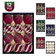 thumbnail image 6 of 12Pcs 8Cm Festive Christmas Tree Balls - Glittering Ornaments For Holiday Cheer!, 6 of 6