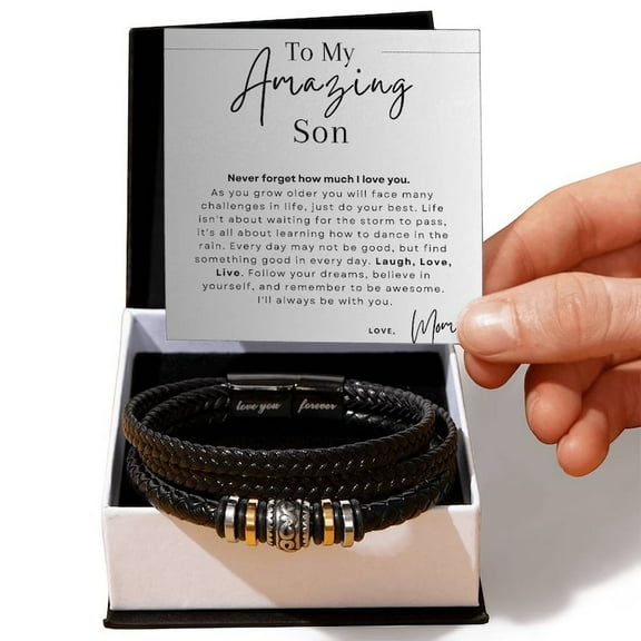 Love You Forever Bracelet To Son From Mom Birthday Gift Xmas Gift for son