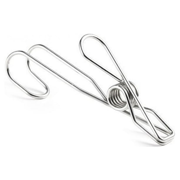 Pasador colgante a prueba de viento de acero inoxidable a prueba de humedad, pinzas para ropa, pinza para secado de ropa, pinzas multiusos para Almacenamiento y organización del hogar Pequeña Inteprter HA065115-02B