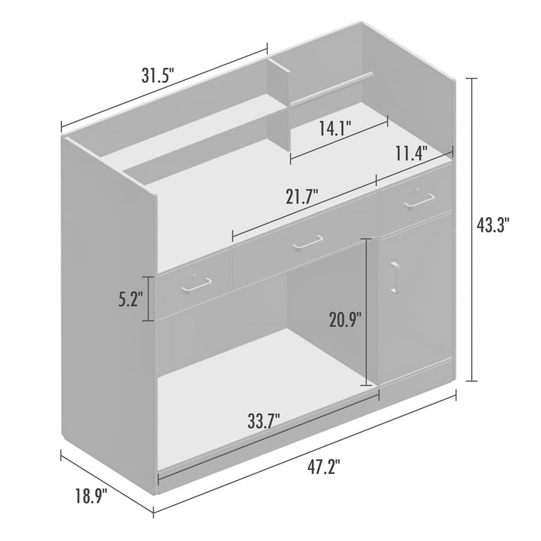 Standing reception cheap desk height