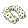 thumbnail image 2 of Xecao Avocado Friends Print Memory Foam Cervical Neck Pillow Versatile U-Shaped Pillows for Home,Office,Camping,Travelling,Soft Washable Cover, 2 of 8