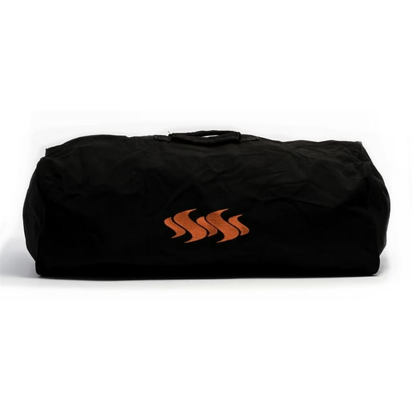 Camco Marine Housse de Barbecue 58300 Kuuma; Noir avec Design de Flamme; Protège des Éléments Extérieurs; Fermeture Éclair; Polyester; Non Ventilé; avec Poignées de Transport