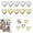 Multicolor, variant on 24Pcs Cute Push Pins,Reusable Plastic Push Pins for Cork Board,QZS Portable Wall Hangings Photo Tool for Indoor and Outdoor Use(Gold+Silver)