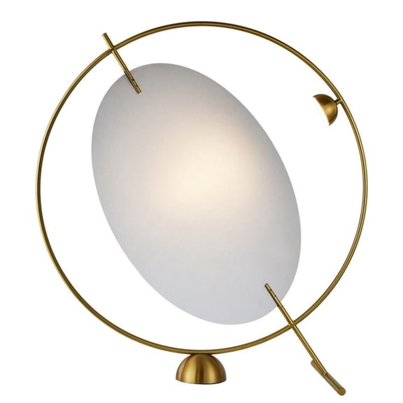 VONN Como 20" Aluminum ETL Certified Integrated LED Table Lamp in Antique Brass