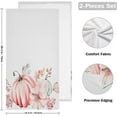 thumbnail image 2 of Dreamtimes Pink Pumpkin Leaves Hand Towels 2 PCS, Ultra Soft and Highly Absorbent, Watercolor Fall Harvest Decorative Fingertip Towel for Home, Bathroom, Kitchen, 28.3"x14.4", 2 of 5