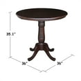 thumbnail image 2 of International Concepts 36" Round Counter Height Wood Dining Table in MochaCherry, 2 of 2