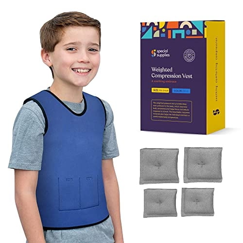 Chaleco de compresión con peso sensorial, suministros especiales para niños