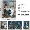 thumbnail image 2 of Hieng Vintage Christmas Wall Decor,Trendy Christmas Retro Posters for Room, Santa Snowman Deer Nutcracker Xmas Wall Art Prints for Living Room Kitchen Bedroom Office Set of 4 Unframed, 2 of 6
