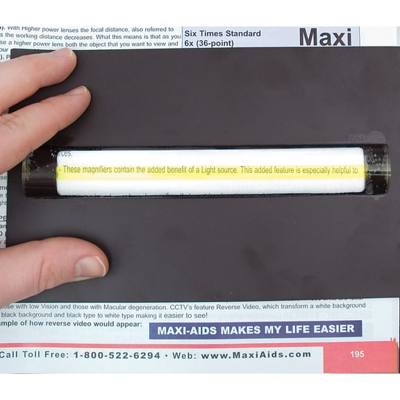 Magna Typoscope- 1.5X Clear Magnifier with Yellow Tracker Line