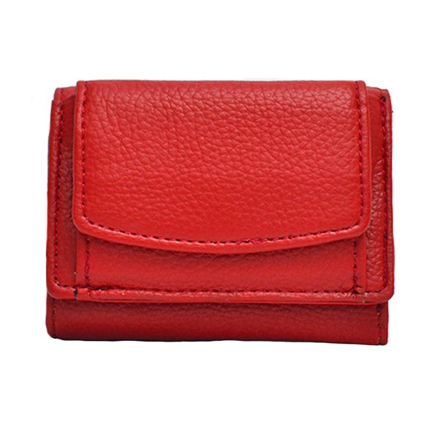 Carteras pequeñas para mujer, de piel sintética, con cremallera, bolsillo para monedas, tarjetero y ventana para identificación