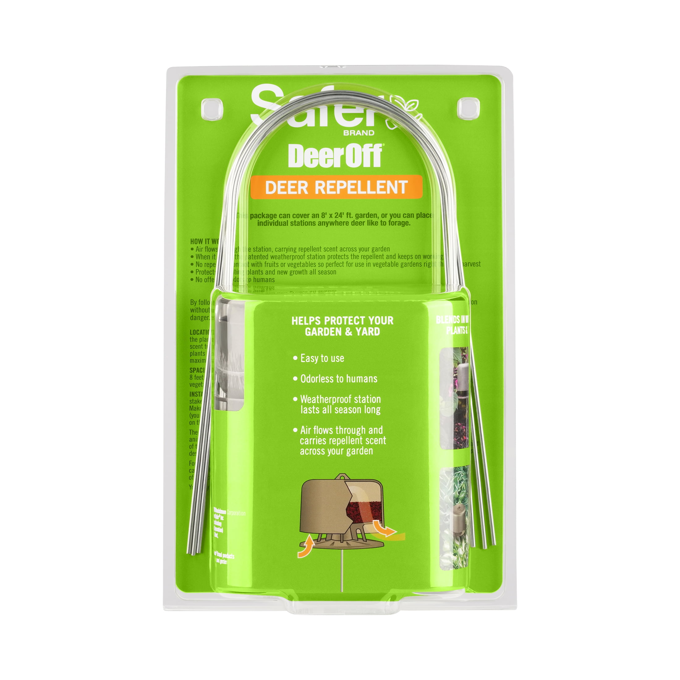 Safer Brand Deer Off Waterproof Deer Repelling Stations - 6 Pack