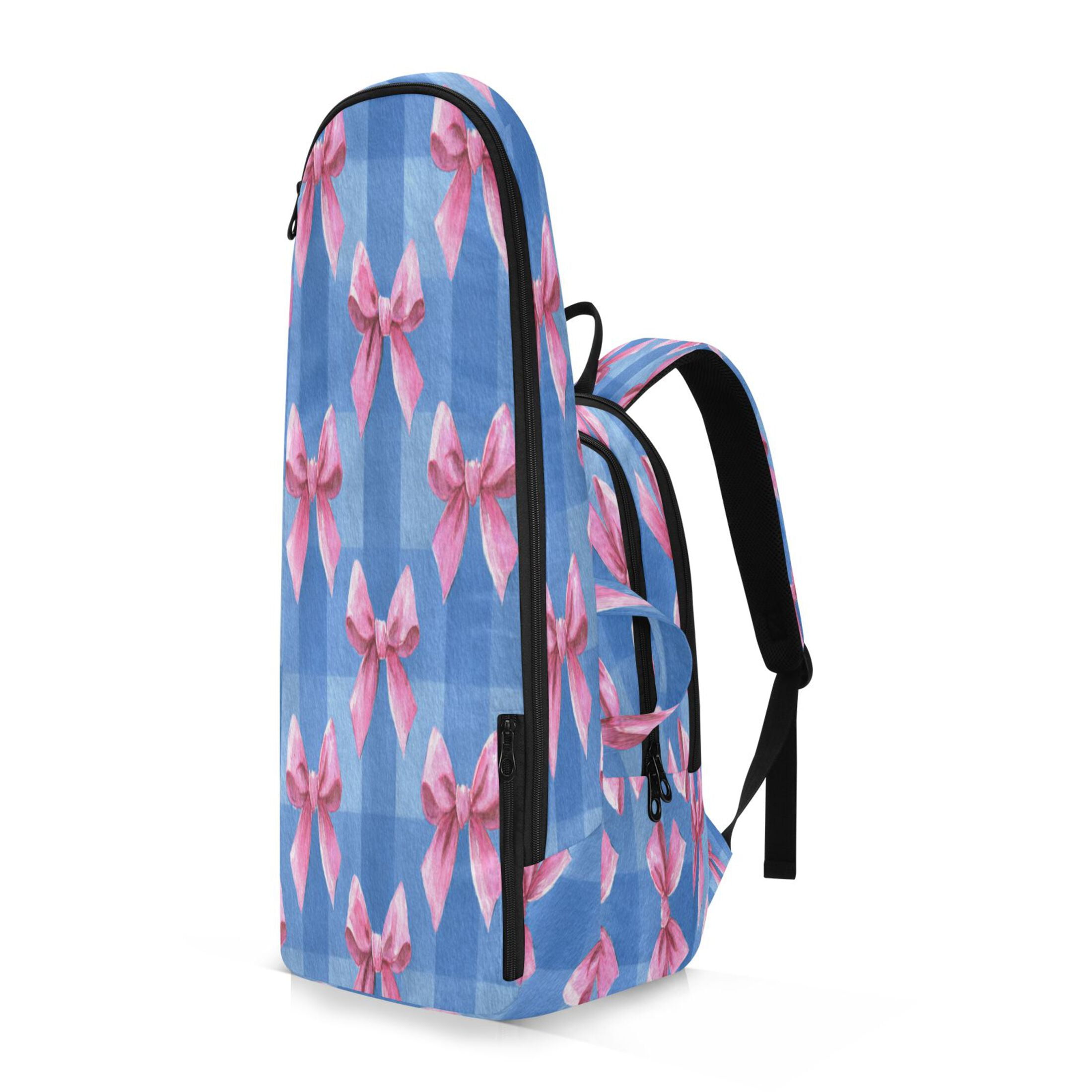 2 Racquet Holder Tennis Backpack Tennis Racket Covers Gym Bags Cute Pink Bows