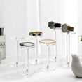 thumbnail image 3 of MyGift Set of 6 Clear Acrylic Pedestal and Collectible Display Stand, Jewelry Watch Display Riser, 3 of 5