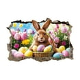 thumbnail image 1 of Easter Happy Wall Decoration 3D Effect Rabbit Wall Decoration Easter Egg Wall Stickers Large Rabbit Wall Stickers Cartoon Rabbit Wall Stickers Suitable For Children's Rooms Bathroom Wall Decals Wall, 1 of 4