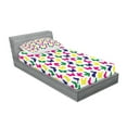 thumbnail image 2 of Ambesonne Modern Fitted Sheet & Pillow Sham Set, Romantic Butterfly, Twin, Dark Blue Yellow, 2 of 2