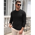 thumbnail image 5 of COOFANDY Men's Long-Sleeve Crewneck T-Shirt with Pocket, Casual Soft Stretch Tee, Casual Cotton Jersey, 5 of 8