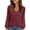 Wine, variant on yillto Womens Sweaters Lace Long Sleeve V Neck Knit Fashion Tops Lightweight Dressy Trendy Sweater