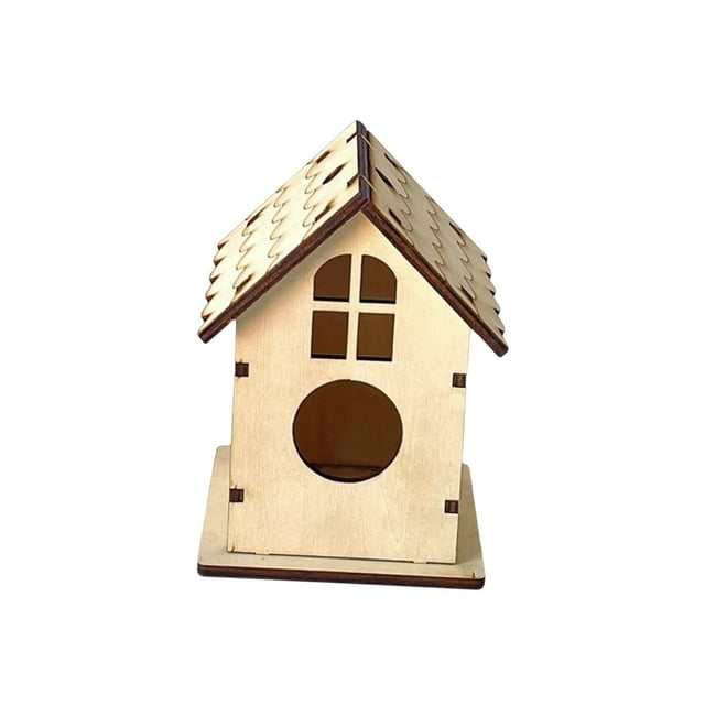 Nido de pájaro DIY caja de nido de pájaro de madera nido colgante de jaula de pájaros para la de manualidades, ejercicio de coordinación de DYNWAVEMX Casa de pájaros
