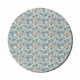 thumbnail image 1 of Floral Mouse Pad for Computers, Victorian Themed Flowers and Leaves in Pastel Colors, Round Non-Slip Thick Rubber Modern Gaming Mousepad, 8" Round, Blush Blue Grey, by Ambesonne, 1 of 2