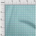 thumbnail image 2 of oneOone Viscose Chiffon Turquoise Blue Fabric Floral Craft Projects Decor Fabric Printed By The Yard 42 Inch Wide, 2 of 4