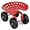Red, variant on SSyao Garden Cart with Wheels, Outdoor Rolling Garden Scooter with Adjustable 360° Swivel Seat, Heavy-Duty Utility Work Stool for Lawn, Yard, Planting, Landscaping, and Outdoor Tasks,Red