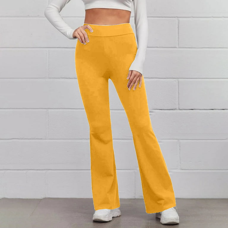 Vedolay Pants Flare Leisure Pants for Women High Waist Tummy