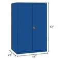 thumbnail image 2 of Sandusky Lee 46"W x 24"D x 72"H 5-Shelf Freestanding Steel Storage Cabinet with Recessed Handle, Blue, 2 of 4