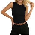 thumbnail image 2 of BRGZLK Athletic Tank Tops For Women High Neck Sleeveless Shirts Casual Tunic Tops Workout Lightweight Hiking Undershirt, 2 of 7