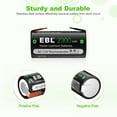 thumbnail image 6 of EBL Rechargeable C Batteries 2300mAh Battery Size C General Purpose Battery for Power Device, 2 Pack, 6 of 6