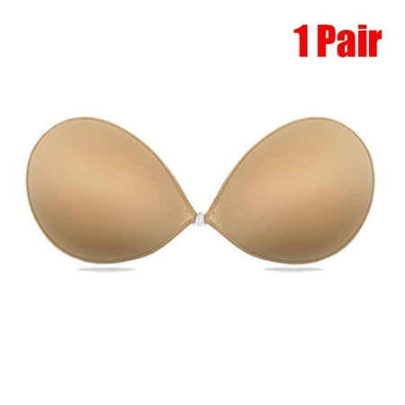 Lindbes Sticky Bras Backless Strapless Self Adhesive for Women 1 Pairs Invisible Push Up Lift-up Bra