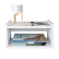 thumbnail image 4 of MORU Buró para Recámara Flotante Aire Blanco, Mesa de Noche, Mueble para recámara, Mesa Auxiliar Minimalista, Mesa de Apoyo, Buró para Dormitorio y Sala, 4 of 7