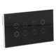 thumbnail image 5 of Interruptor táctil teledirigido, interruptor elegante del Wi Fi del interruptor elegante del apartamento del interruptor de 8 cuadrillas multifuncional, 5 of 8
