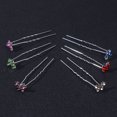 thumbnail image 2 of Miangastore 30PCS U Shaped Rhinestone Hair Sticks for Wedding Party Assorted Color金属和水钻材质, 2 of 8