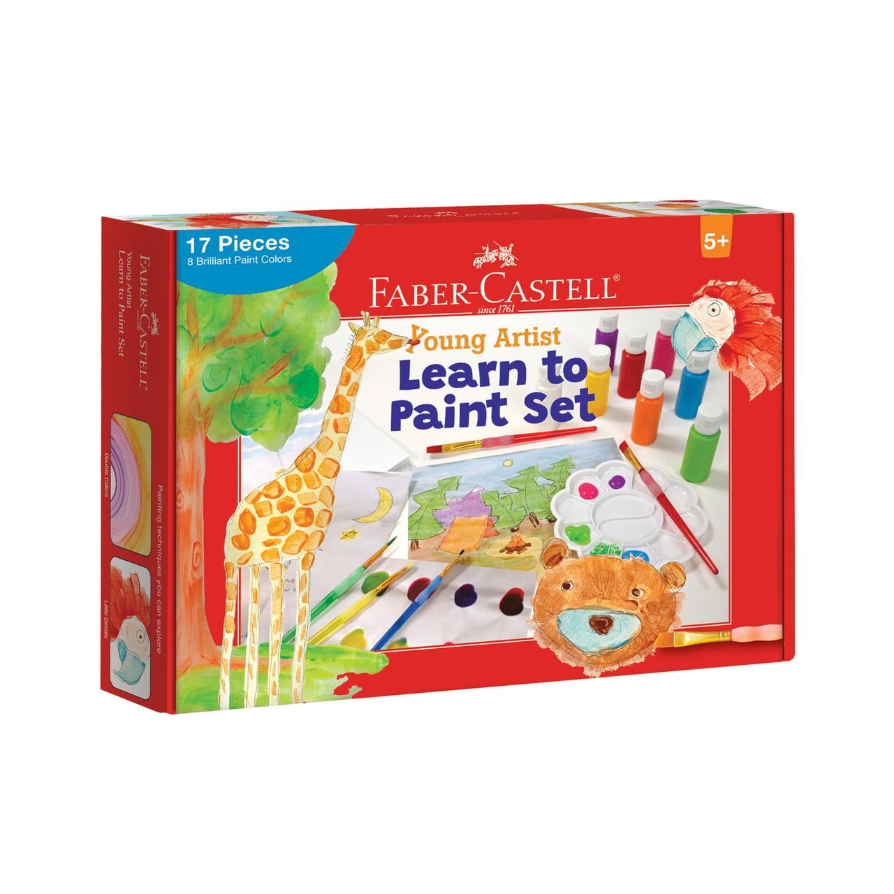 Faber-Castell Young Artist Learn to Paint Set - Washable Paint Set for Kids