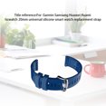 thumbnail image 3 of Correa de reloj de silicona deportiva Pulsera de fitness Reemplazo de correa de silicona para Garmin / HUAWEI / Samsung 20 mm, Azul oscuro Inevent EL2640-08, 3 of 7