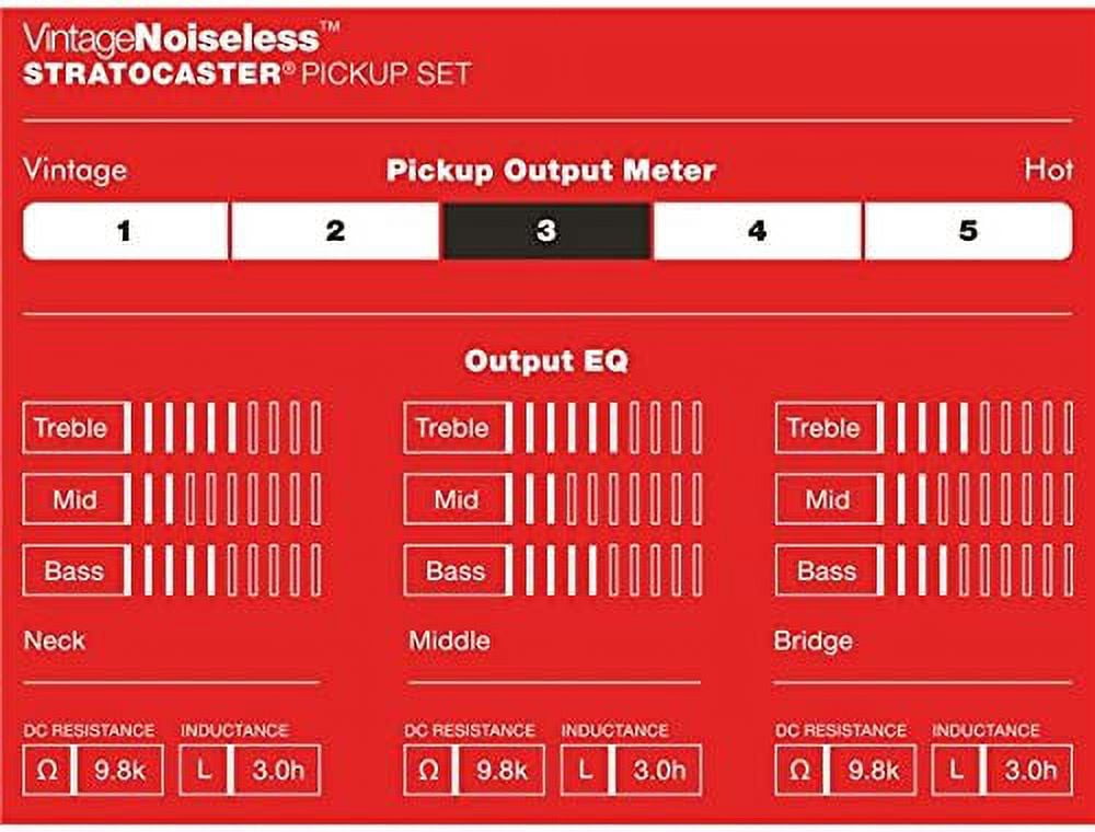 Vintage Noiseless Stratocaster Pickups, Set of 3