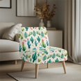 thumbnail image 3 of HELLHERO Easy Care Armless Accent Chair Cover Stain Protection Elastic Bottom Armless Accent Chair Soft Cover for Dining Room, Cacti, 3 of 8