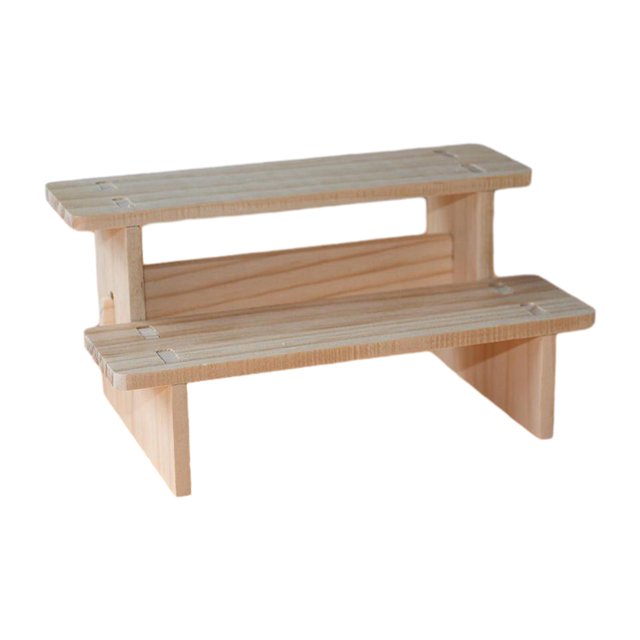 Ruiboury Wood Display Riser Wood Display Riser Stand for Dessert Figurines Conutertop 3 layer 30cm 2 layer 30cm