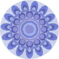thumbnail image 1 of Ahgly Company Machine Washable Indoor Round Transitional Light Slate Blue Area Rugs, 7' Round, 1 of 7