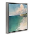 thumbnail image 3 of Stupell Industries Turquoise Horizons Expression Gray Framed Floater Canvas Wall Art, design by Annabelle Hall, 18 x 18, 3 of 9