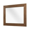 thumbnail image 1 of Frame Wall Mirror, Wood, Brown Walnut, Modern Contemporary Urban Design, Bedroom Master Guest Suite Living Room, 1 of 4