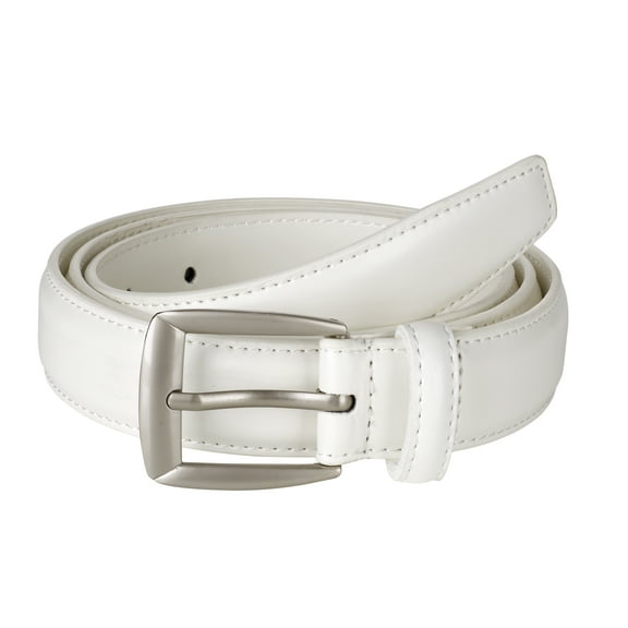 Sportoli Mens Classic Stitched Genuine Leather Uniform Dress Belt