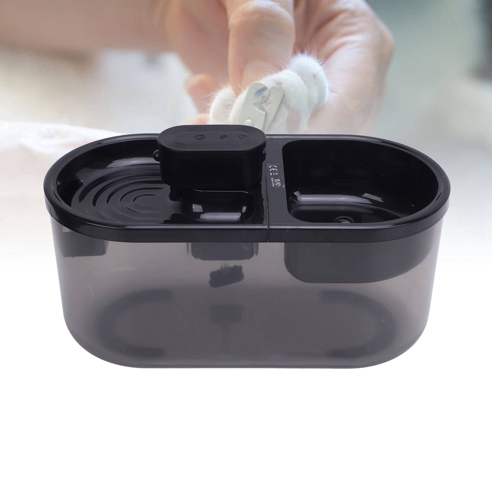 Yajisi Premium Smart Cat Water Fountain Quiet Operating Rechargeable Automatic Pet Water Dispenser for Home Use Black Finish Includes Advanced Filtration System and Built-in 2000mAh Battery