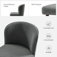 thumbnail image 3 of Upholstered Gray Dining Chairs Set of 2 Armless Side Chairs Solid Wood Legs Restaurant Kitchen, 3 of 8
