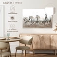 thumbnail image 5 of Elephant Stock White Arabian Horses Wall Art - Horizontal Canvas Wall Art - Living Room Wall Decor - Animal Canvas - Gray And White Decor - 30" x 20", 5 of 8