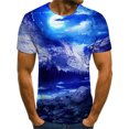 thumbnail image 1 of Summer Fashion Casual Landscape graphic t shirts men Natural Scenery Pattern Printed Round Neck Short Sleeve Oversized Tees Tops, 1 of 5
