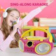 thumbnail image 7 of SingingWood NP030AB-YP Portable Karaoke System, Portable CD Player Boombox with Bluetooth for Home AM FM Stereo Radio, Headphone Jack, Portable Karaoke Supported AC or Battery Powered - Pink, 7 of 7