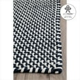 thumbnail image 7 of FH Home Machine Washable Area Rug - Hand Woven, Stain Resistant, Pet Friendly - Premium Recycled Polyester Yarn - Rope - Bedroom, Living/Dining Room - Asbury - Navy & White - 5 x 8 ft, 7 of 7