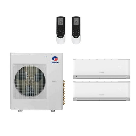 

Gree 42 000 Btu 21 Seer 2-Zone Ductless Mini Split System - 18K-24K
